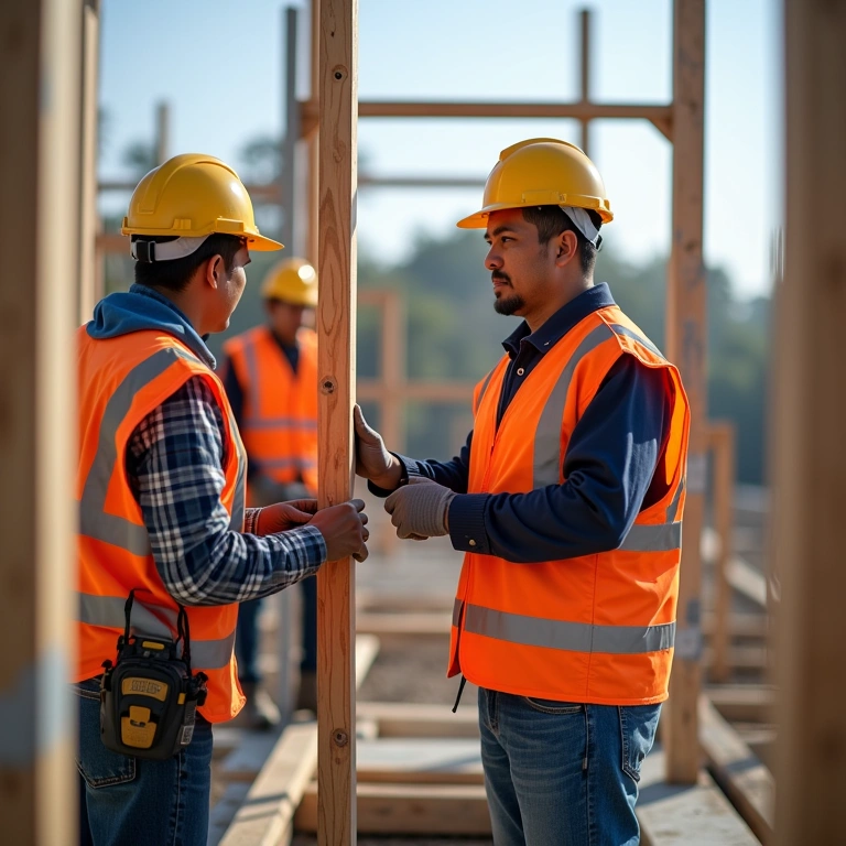 Construction workers on site